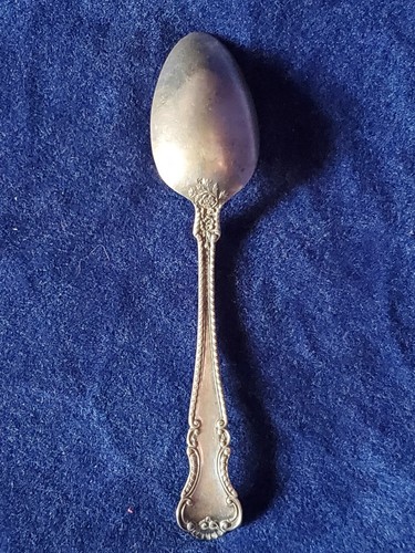 CAMBRIDGE 5 3/8" 5 O'Clock TEASPOON monogram front Gorham Sterling estate 1899 - 第 2/4 張圖片