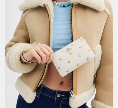 NWT COACH Corner Zip Wristlet With Star Print CW865 | eBay