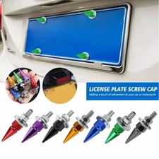 4pcs M6 Threaded Tip Screws CNC Car Styling License Plate Bolts Washer New