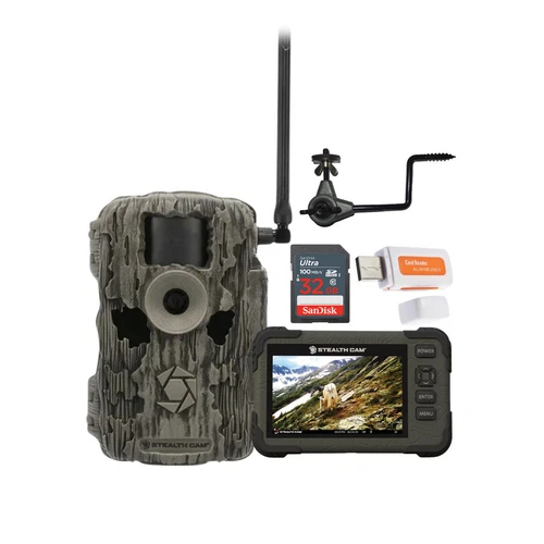 Stealth Cam 36MP Fusion Max Cellular Trail Camera with SD Card Viewer Bundle