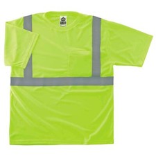 Ergodyne mens High Visibility Reflective Safety T-Shirt Lime Silver Large