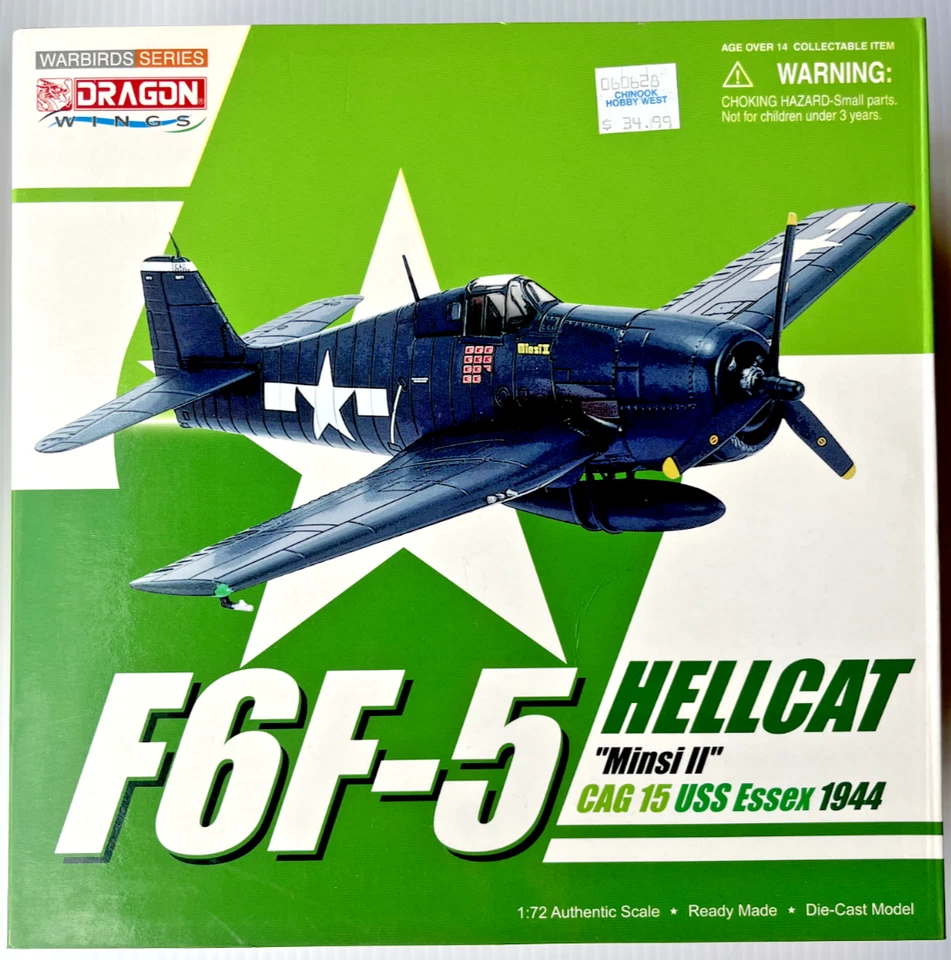 Dragon Wings Warbirds 50238 1 72 F6F-5 Hellcat Minsi II CAG 15 USS Essex 1944 - Image 4 of 4