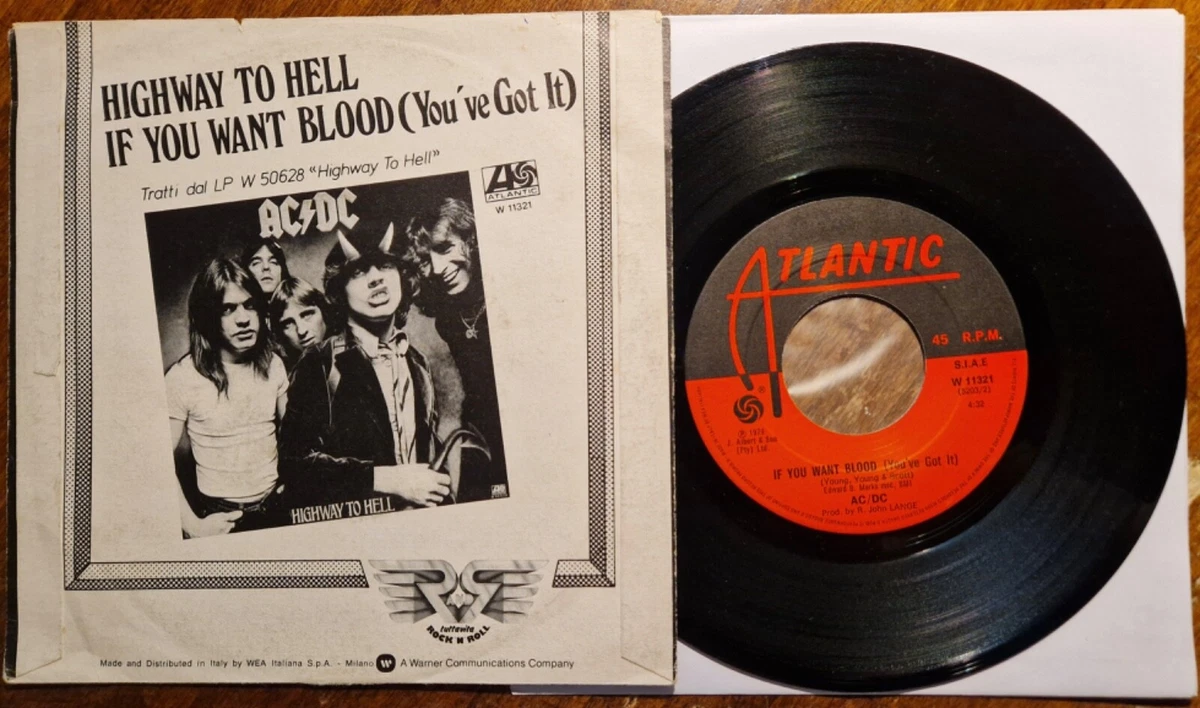 45 AC DC HIGHWAY TO HELL - ANNO 1979 - 1° Stampa ita - EX++