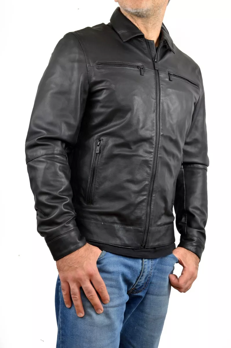 Massimo dutti leather 2025 jacket sale