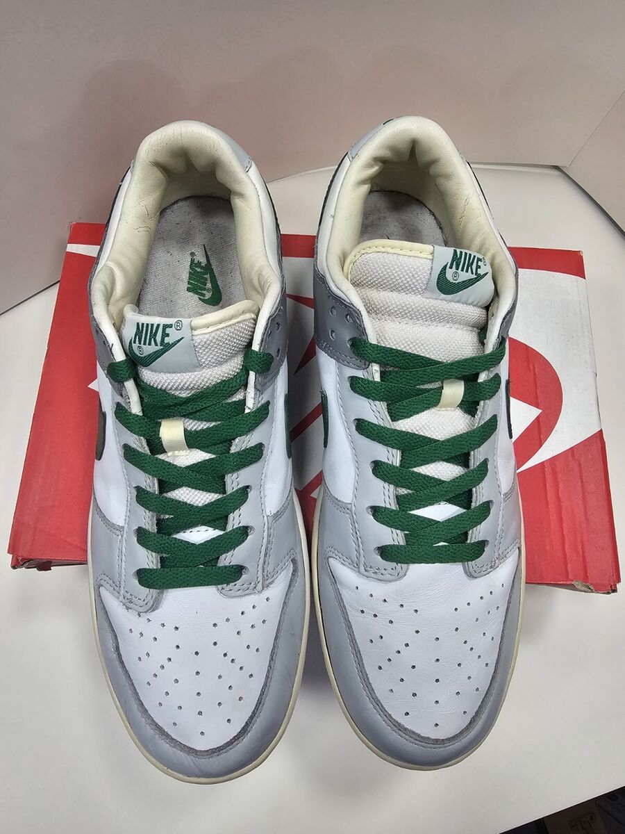 2003 Nike Dunk Low Pro White/Gray/Green 624044-131 Size 12M 2003 Nike Dunk Low Pro White/Gray/Green 624044-131 Size 12M