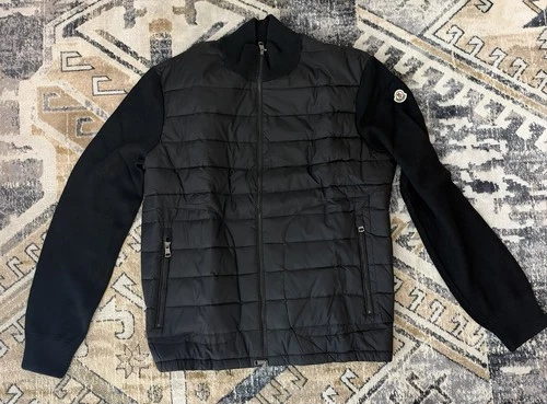 Moncler Padded Zip-Up Cardigan Black Size XL - product listing photo
