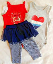 shirt pants 3 months New Carters girl 3 piece set 2 tops and 1 pants wear baby