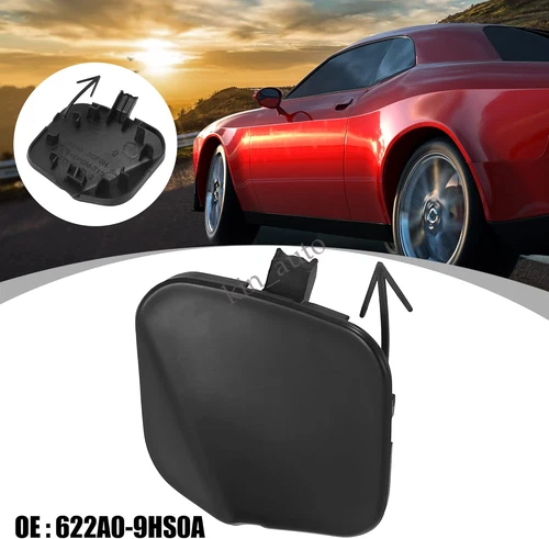 Black Car Front Bumper Tow Hook Eye Cover Cap Fit For Nissan Altima 2016-2018