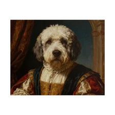 English Sheepdog Dog Renaissance Pet Portrait Print | Wall print | Wall art