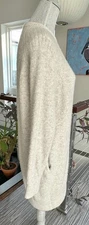 Kit & Ace Women's Cashmere Blend Boyfriend Long Sweater Dress Sz. S/M Bone Gray