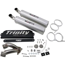 TRINITY RACING 1831-0974 TR-4173S Stage 5 Slip-On Mufflers brushed