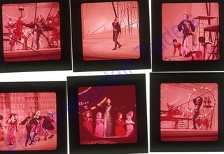 Julie Andrews Star Lot of 6 Large Format Slides Transparency's Red Cast 3078