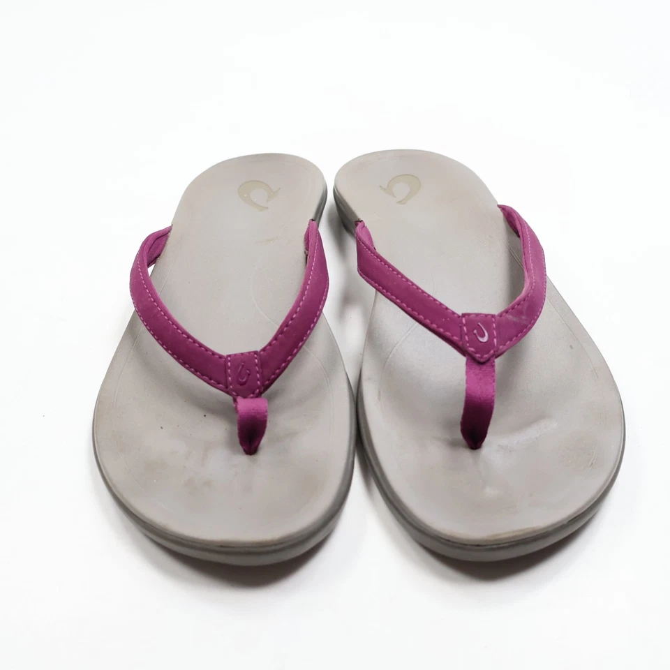 Женские фиолетово-розовые сандалии-шлепанцы Olukai Ho'opio размер 8 - Изображение 2 из 4