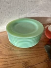 Lot of 8 Vintage Fire King Oven Ware Jade-ite 6 3/4" Salad Plates