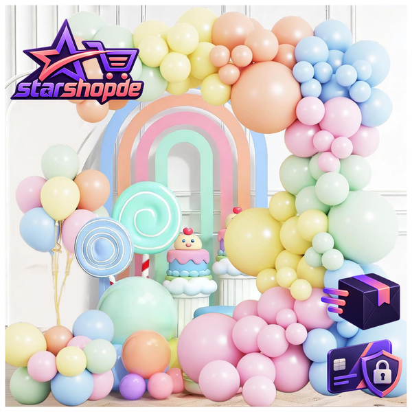 Luftballon Girlande 122 StüCk Pastellfarben Helium Ballons FüR Geburtstag-image