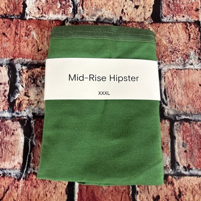 Knickey (now Subset) Mid-Rise Hipster Underwear Fig Leaf Women Organic Cotton