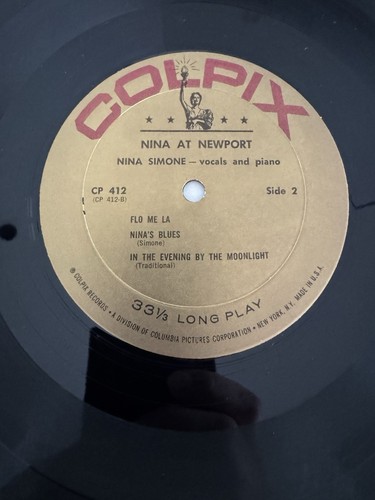 NINA SIMONE AT NEWPORT LP 1960 MONO CHEESECAKE NICE CONDITION! VG/VG!!A - Picture 5 of 5