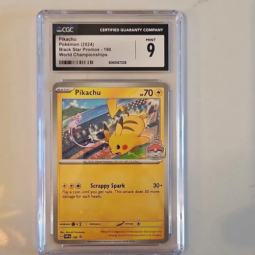 The Pokémon Company Pikachu Promo World Championships 225 Scarlet & Violet CGC 9