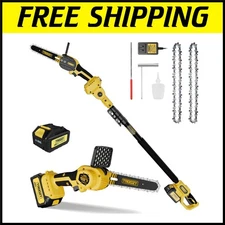 Lightweight 9ft Extendable Electric Pole Saw & Chainsaw Kit with Powerful Motor