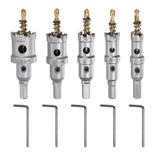 Metal Hole Saw Kits Carbide Cutter 16/18.5/20/25/30mm