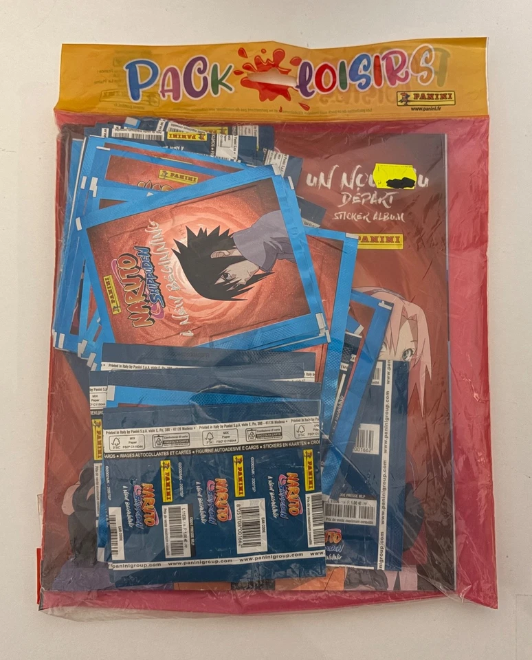 Panini Pack Loisirs Naruto Shippûden Album et 50 pochettes NEUF SCELLÉ - Photo 1/1