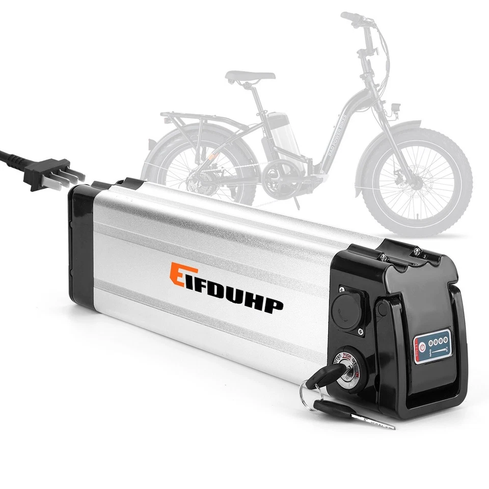 EIFDUHP 36V 13Ah 350W SilverFish Batteria Bici al Litio per EBike Biciclette Elettriche