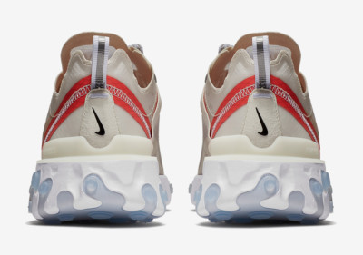 Nike MEN'S React Element 87 Sail/Rush Orange SIZE 10.5 BRAND NEW w