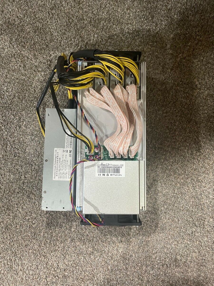 Antminer L3++ 580mh with Bitmain original power supply Antminer L3++ 580mh with Bitmain original power supply