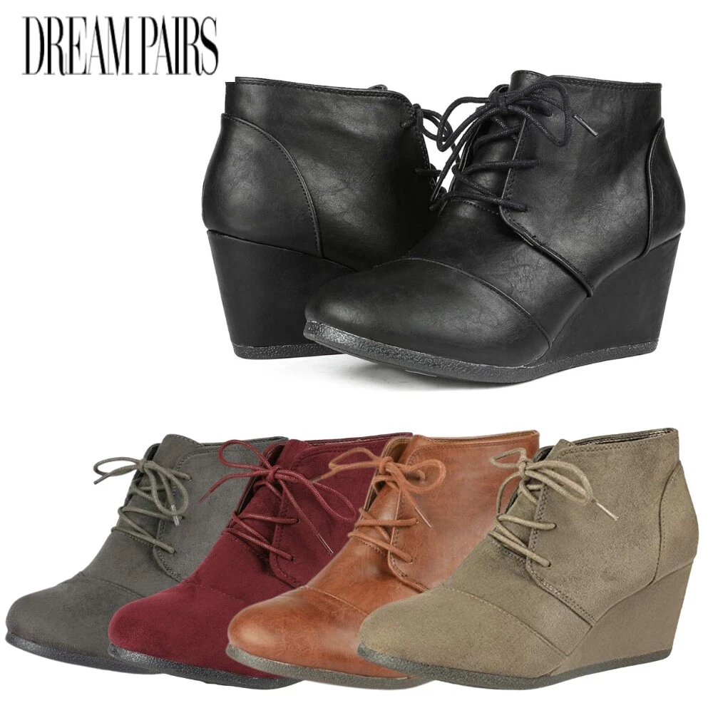 Low heel hotsell wedge ankle boots