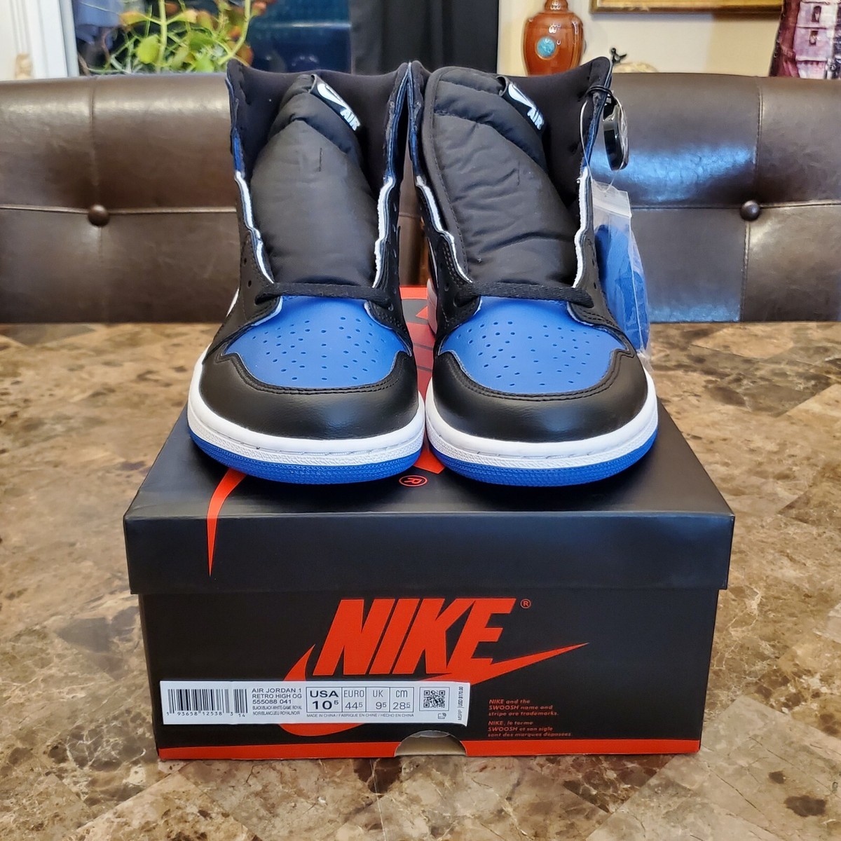 Nike Air Jordan 1 Retro High OG Royal Toe Size 10.5 Brand