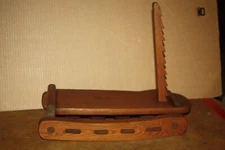 Vintage Primitive Manual Ladder Type Oak Wood Cider - Grape - Cheese Press