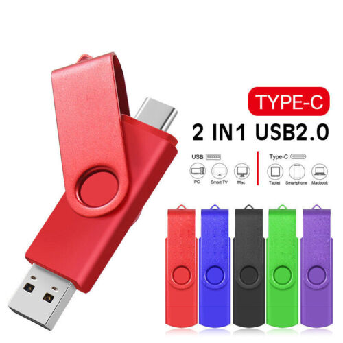 Unidad flash externa OTG tipo C 1 GB-512 GB USB-C U disco USB 2.0 Memory Pen Stick - Imagen 1 de 18