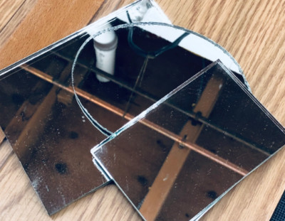 4 1/2'' Round Replacement Mirror, Hand Cut, Custom Cut