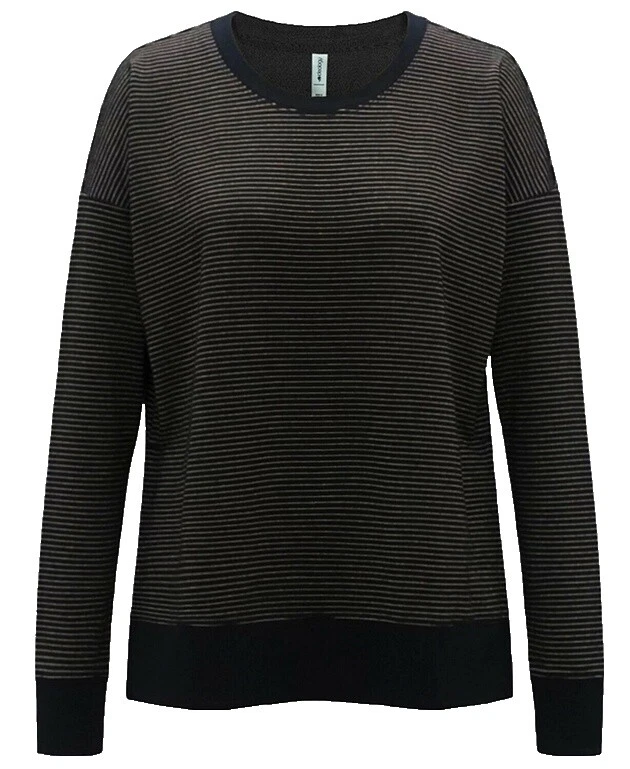 Cotton Blend Scoop Neck Long Sleeve Women's Activewear