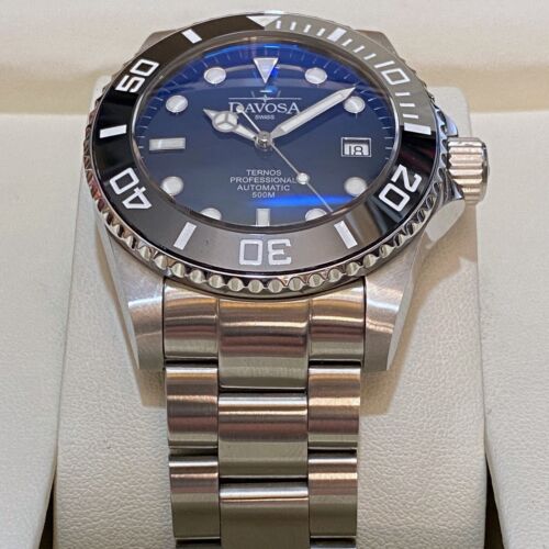 Davosa Ternos Pro 42mm Automatic Men's Black & Grey Dive Watch 500M 16155995
