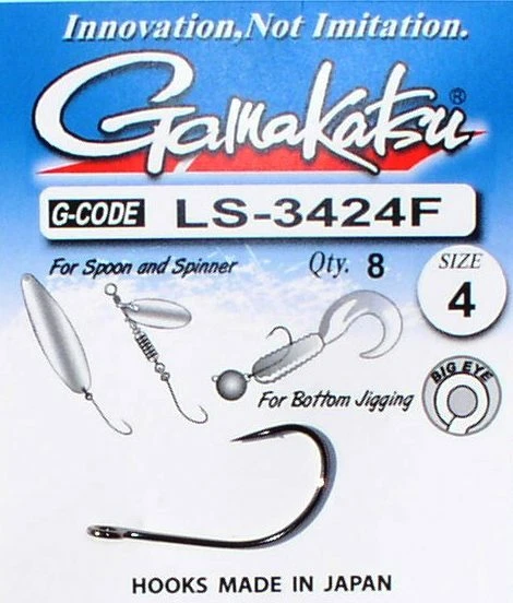 Gamakatsu Haken LS-3424F, Single Hook für Wobbler, Bottom-Jigging, Cheburashka