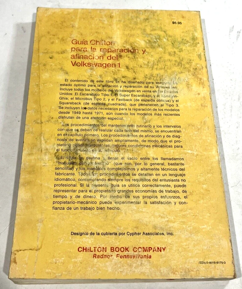 Chilton 6175 Volkswagen 1949-1971 Manual Reparación (Español) Foto 4 de 4