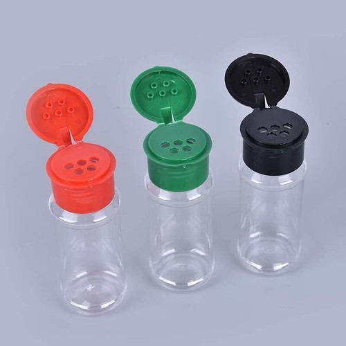 5Pc Plastic Spice Salt Pepper Shakers Seasoning Jar BBQ Condiment'Vinegar Bo SYL - Picture 8 of 14