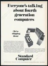 1968 Standard Computer IC-4000 system photo vintage print ad