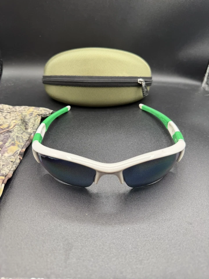 Oakley Flak Jacket Polished White W/XL Jade Iridium Polarized Lenses  - Image 3 of 4