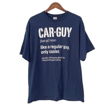 Car Guy Tshirt Size 2X Crewneck Blue Cotton Like A Regular Guy Only Cooler