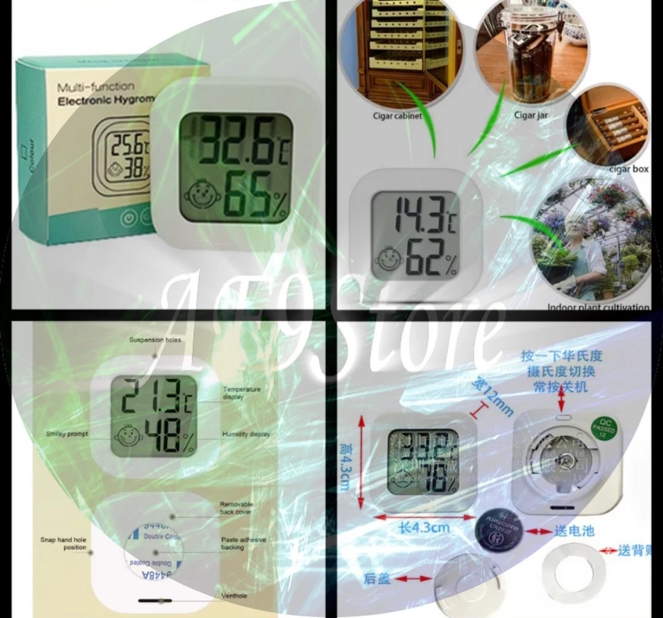 Indoor Mini Thermometer Digital Hygrometer meter Gauge, Portable Temperature - Image 3 of 4
