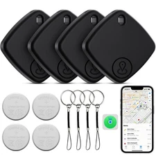 Tracker Tags-4 Pack, Bluetooth Tracker Work with Find My (iOS Only), Smart Tr...