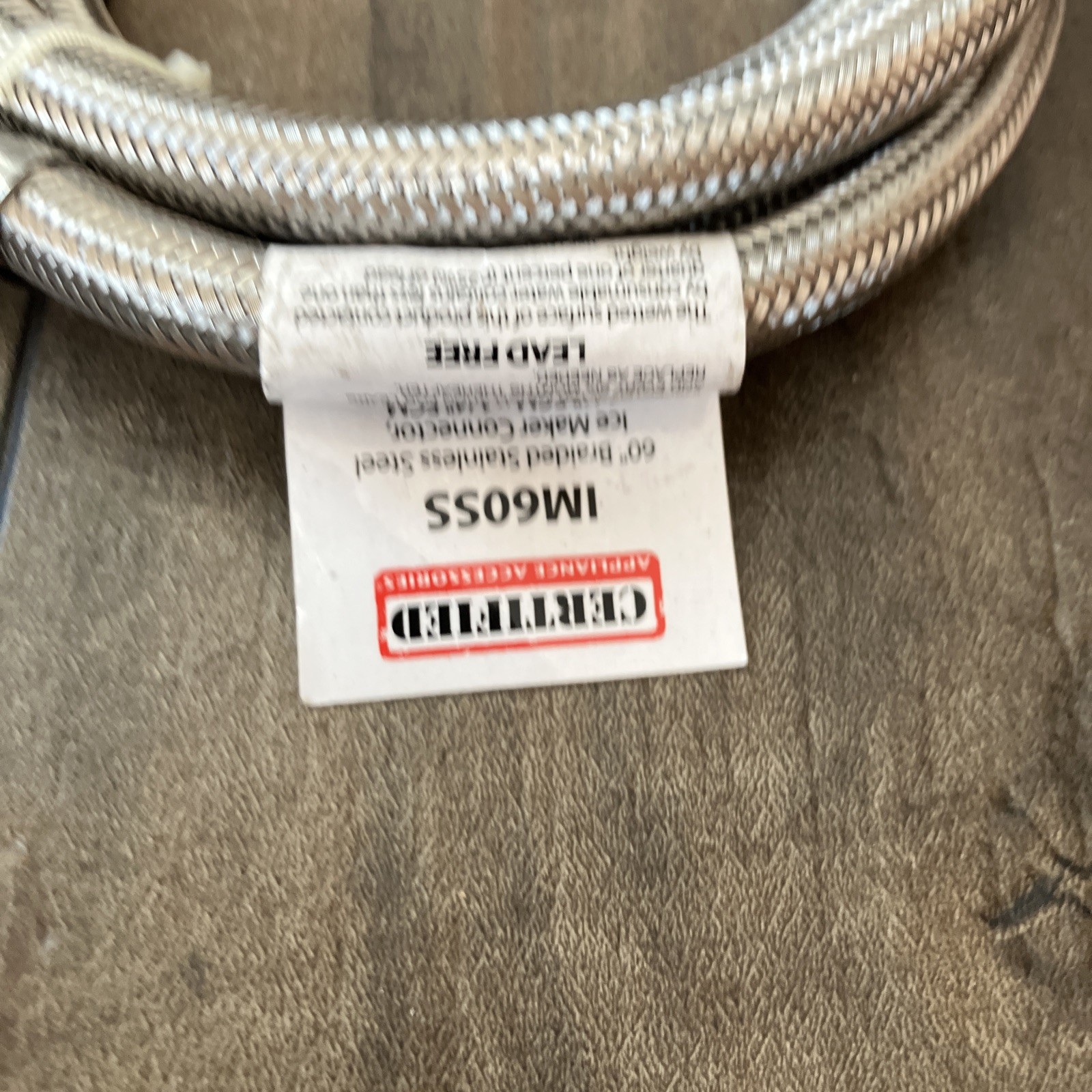 Certified Appliance Stainless Steel Ice Maker Connector  5ft 60&rdquo; Lot Of 2 Im60ss