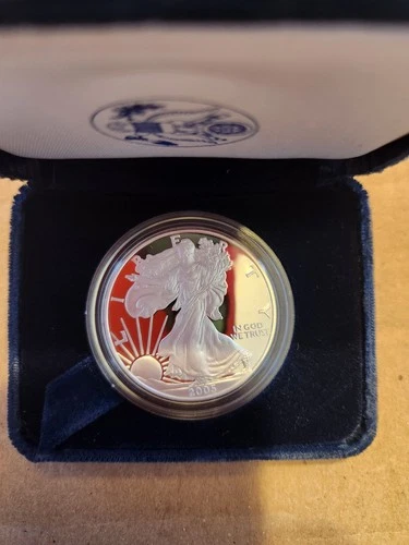 2005 American Silver Eagle Proof With Original Box and COA.