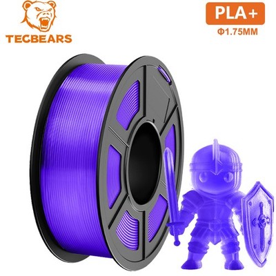 TECBEARS PLA+ Clear Purple 1KG PLA Plus Filament 1.75mm 3D Printer Filament