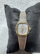 Elgin Diamond Quartz Women’s Watch Gold Tone Stainless Steel Band