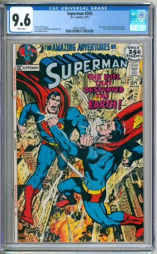 Superman 242 CGC Graded 9.6 NM+ White Pages Neal Adams DC Comics 1971