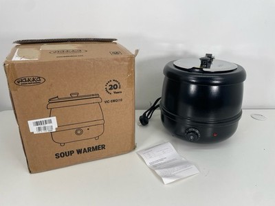HAKKA kommerzieller Suppenwärmer & elektrischer Suppenkessel, 10 l große Kapazität Edelstahl