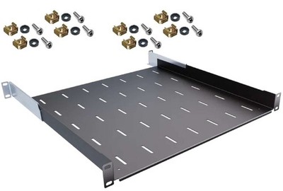45-61cm verstellbare Rackablage 1 HE 19'' Fach Netzwerk Rack Ablage Boden Schrank